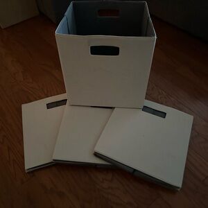 Set of four storage bins. 13 x 13.